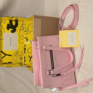 Marc Jacobs Small Pink Leather Top Handle Crossbody Bag